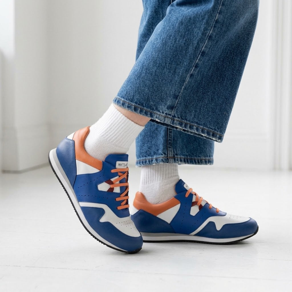 "Cobalt Crush" Blue Orange Sports Shoes