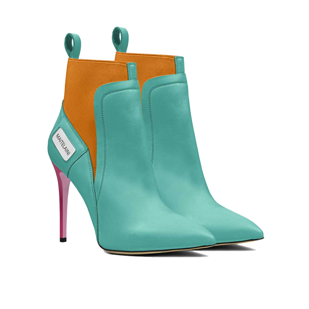 ASRE 100 浅绿色高跟袜靴