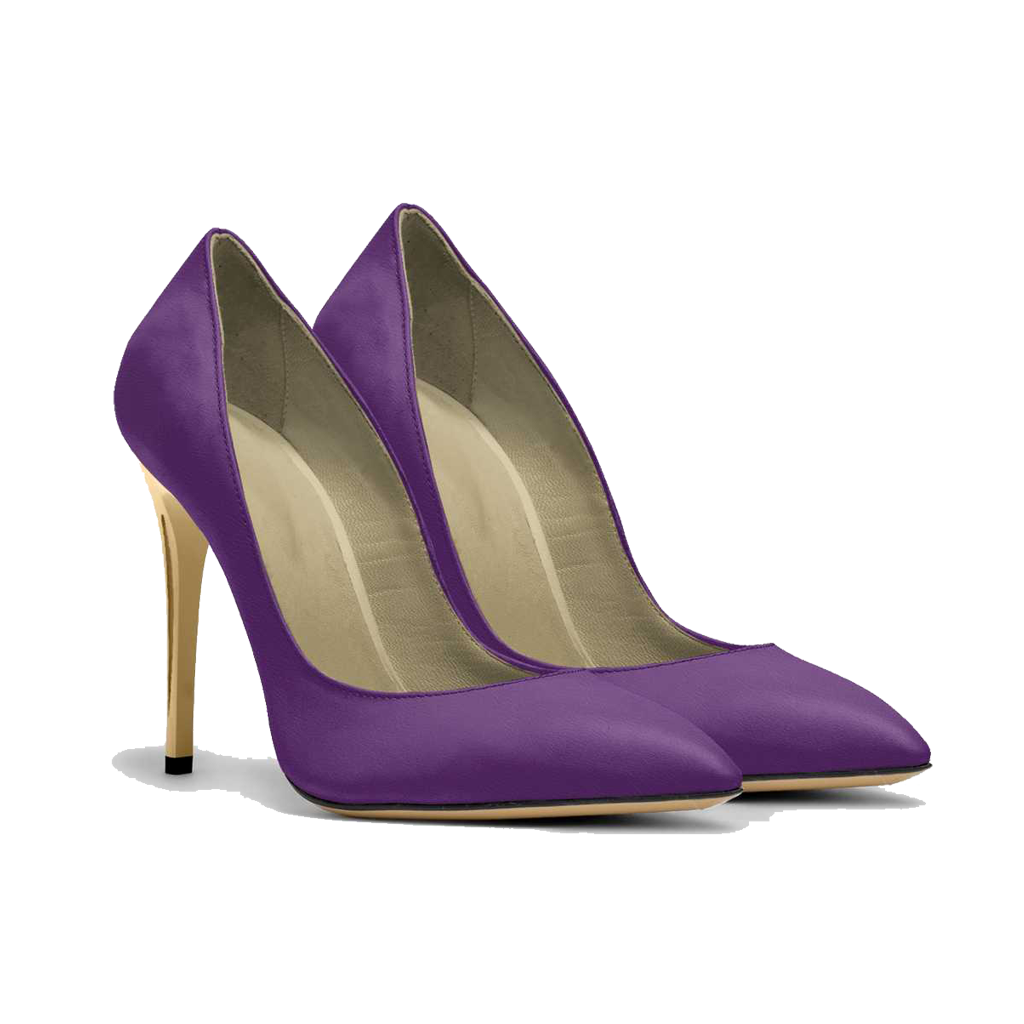 ROSARA 100 紫色生态皮革高跟鞋