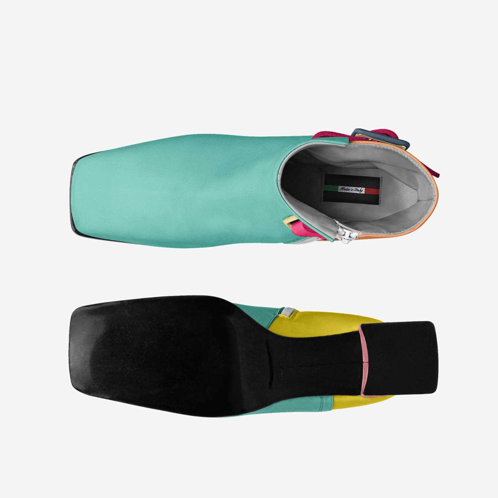 70mm 淡绿色黄粉色靴