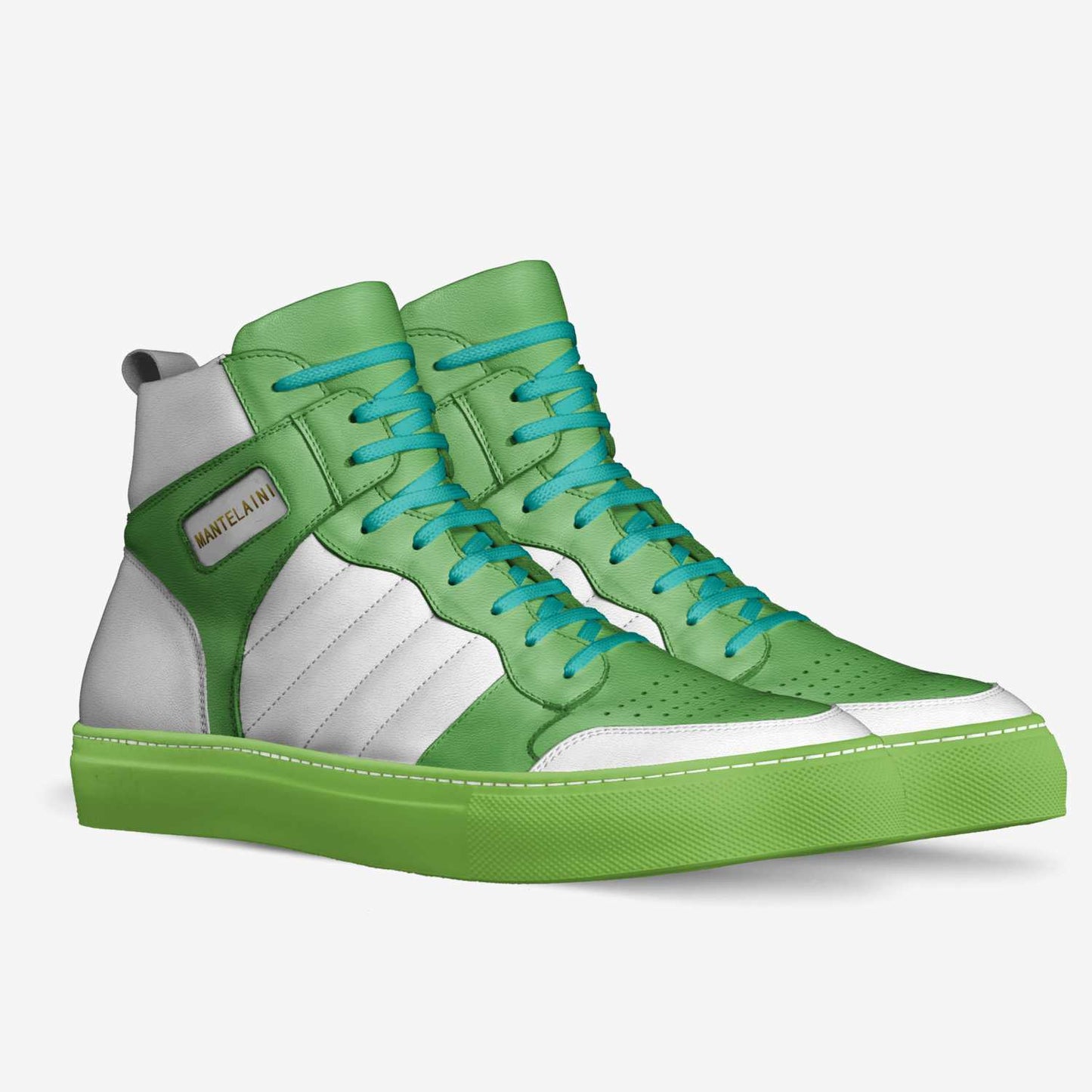 Green White Sports Shoes