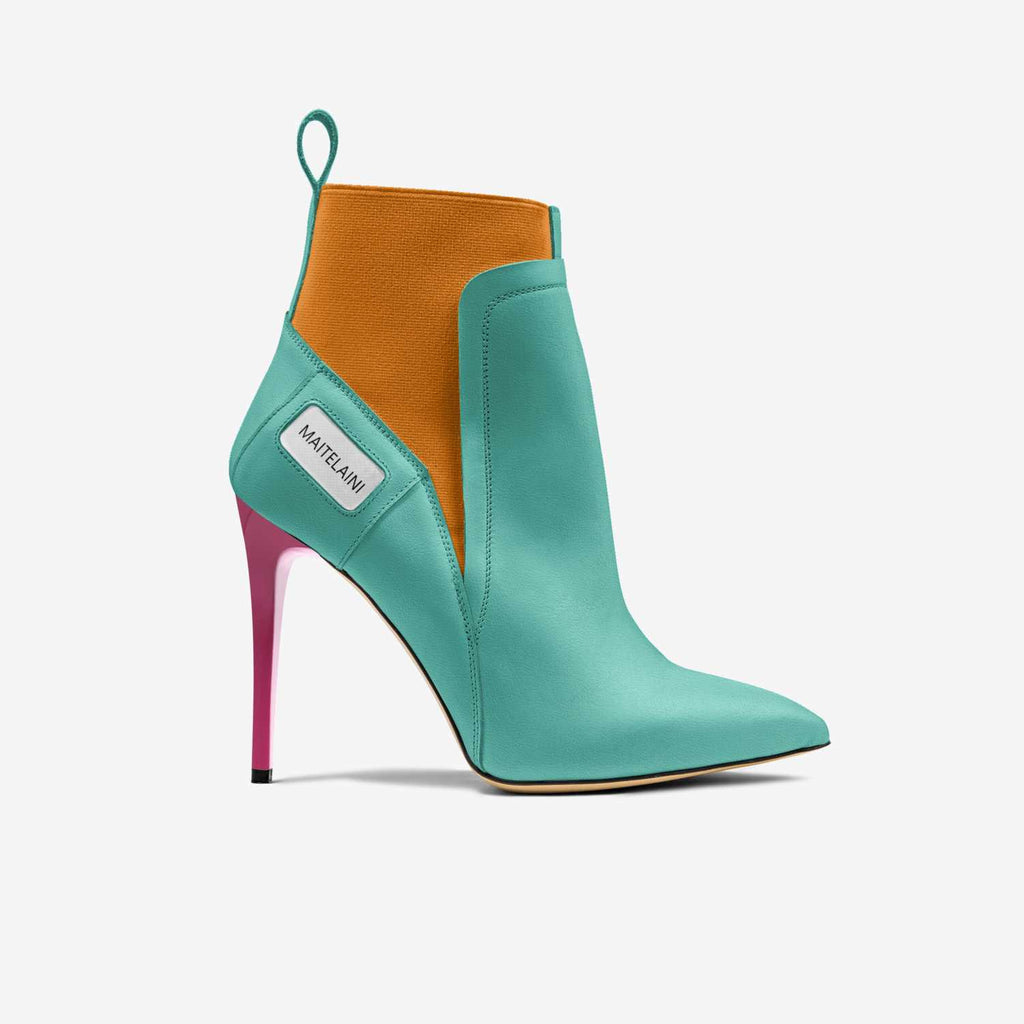 ASRE 100 浅绿色高跟袜靴