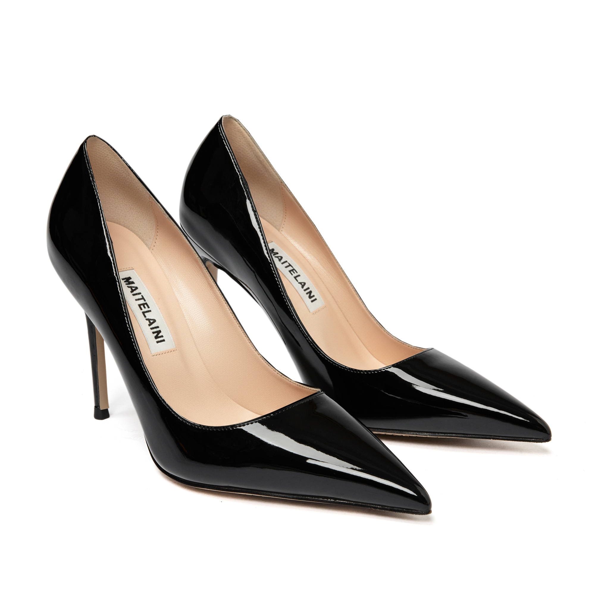 MELA 100 黑色漆皮高跟鞋