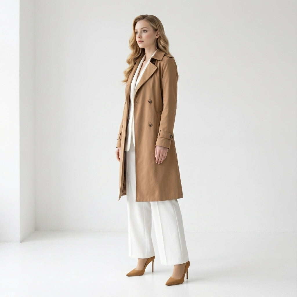 ANTRS 85 卡其色帆布高跟鞋