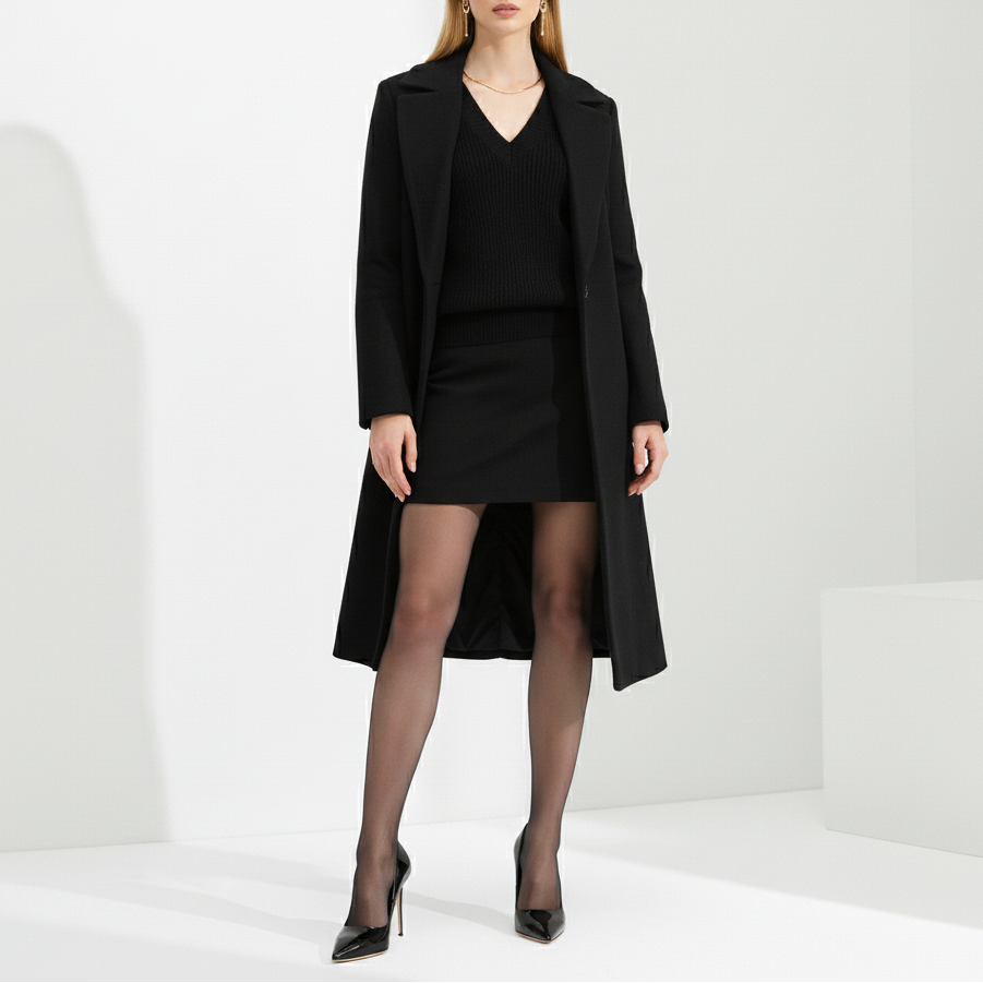 110mm Black Patent Leather Pumps