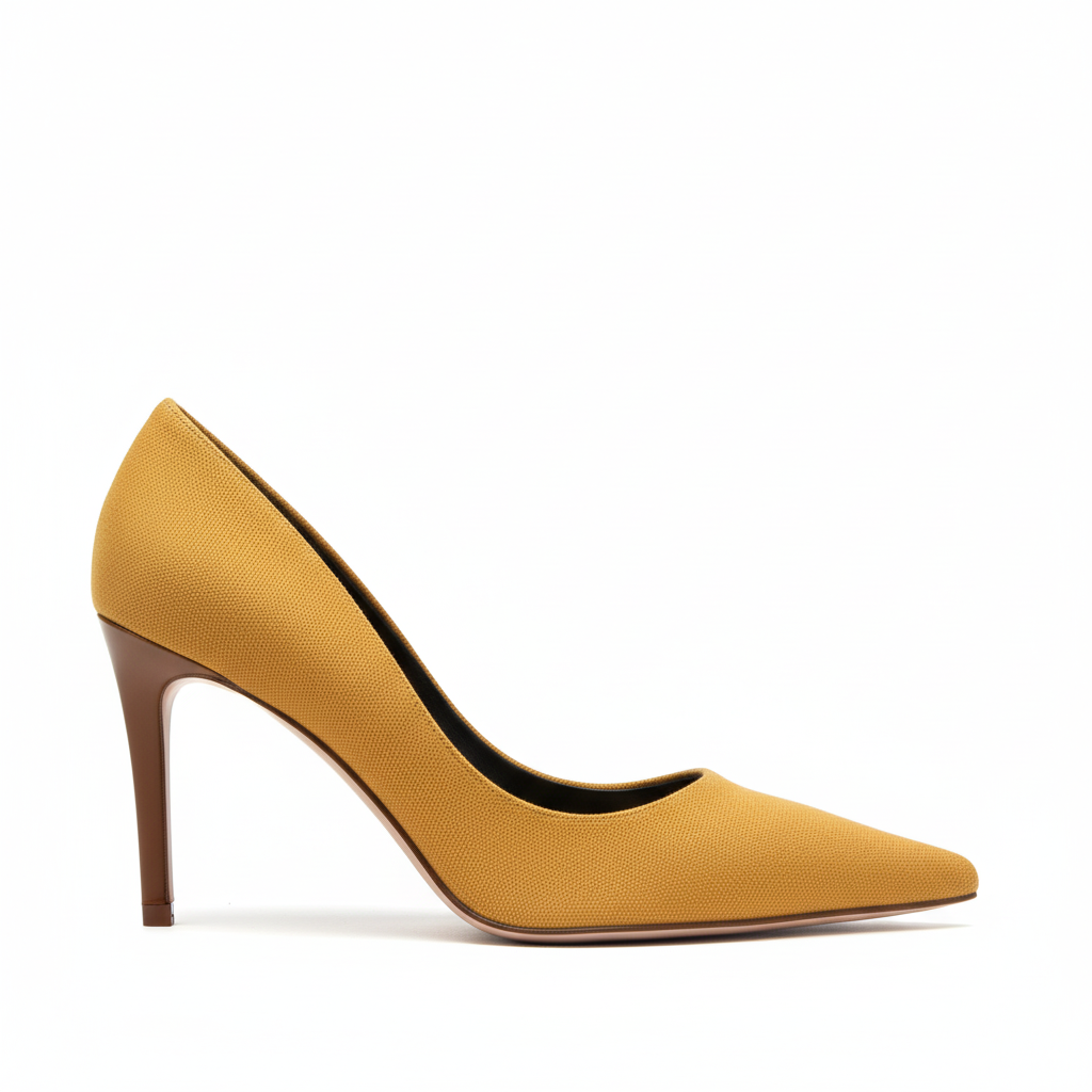 ATIS 85 黄色帆布高跟鞋