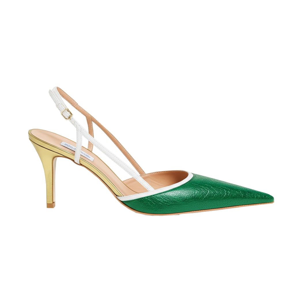 60mm Malachite Green Suede Heels