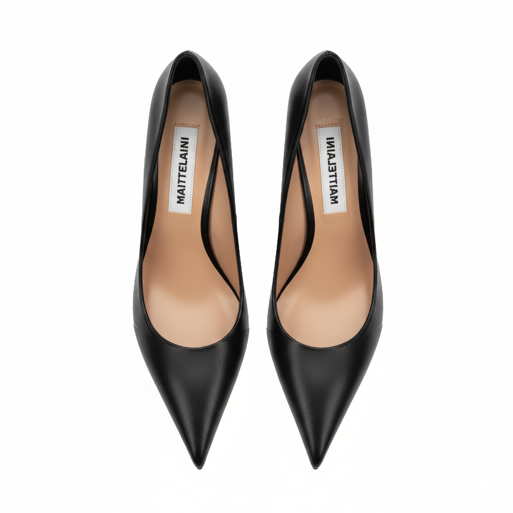 RANE 105 Black Leather Pumps