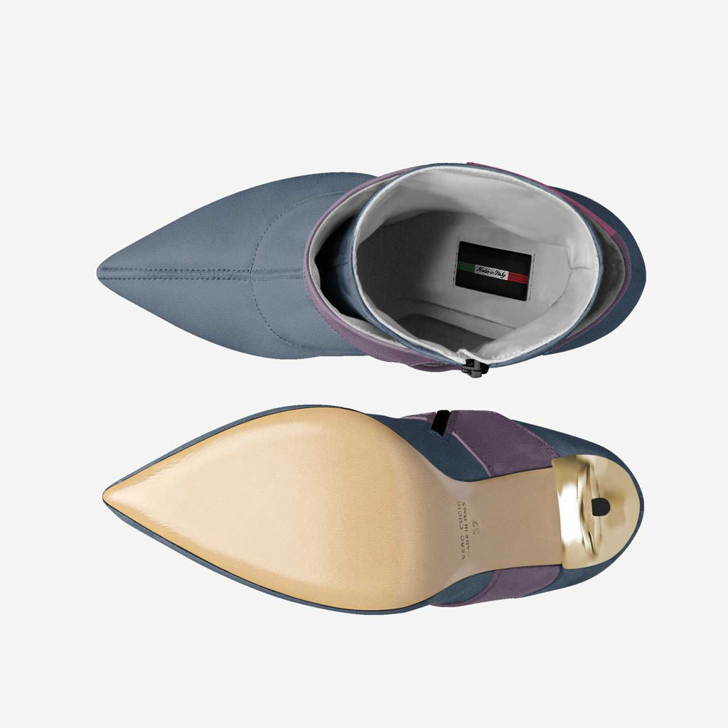 SUAS 100 蓝紫色未来款式高跟靴